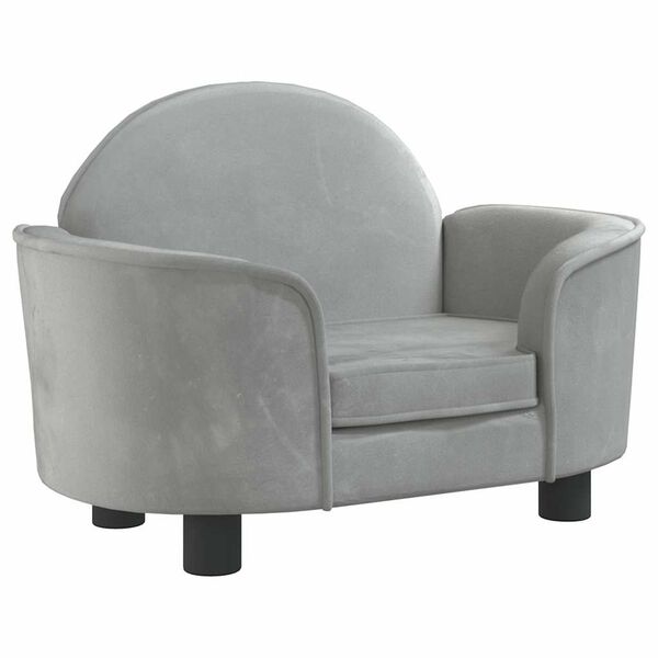 vidaXL gulta suņiem, gaiši pelēka, 66x40x45 cm, samts