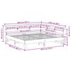 vidaXL gulta ar grāmatu plauktu, bez matrača, 180x200 cm, priedes koks