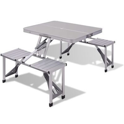 vidaXL alumīnija piknika galds