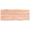 vidaXL galda virsma, gai&scaron;i brūna, 100x40x(2-4)cm, ozola masīvkoks
