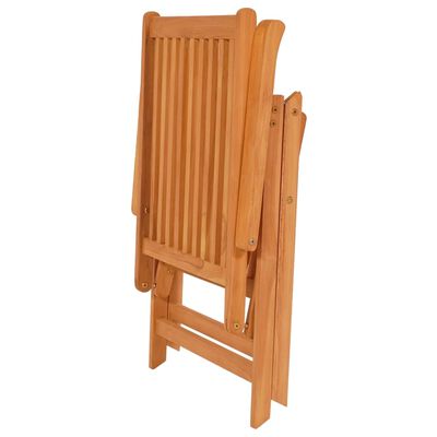 vidaXL dārza krēsli, 2 gab., krēmkrāsas matrači, masīvs tīkkoks