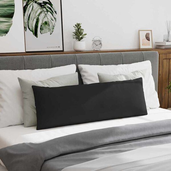 vidaXL Dīvāna spilveni 2 pcs Melna 120 x 40 cm audums