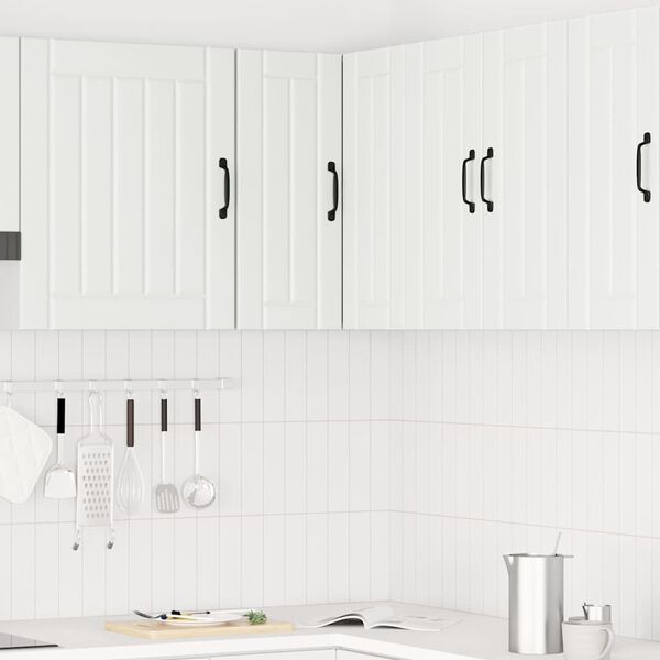 vidaXL Kitchen Wall Corner Cabinet "Lucca" White Engineered Wood