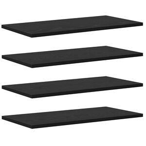 vidaXL Grāmatplaukta Paneļa 3 līmeņi 4 gab. 60 x 30 x 1,5 cm Melns