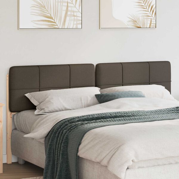vidaXL Mīkstināts gultas galvgalis Brūns un Taupe 200 cm