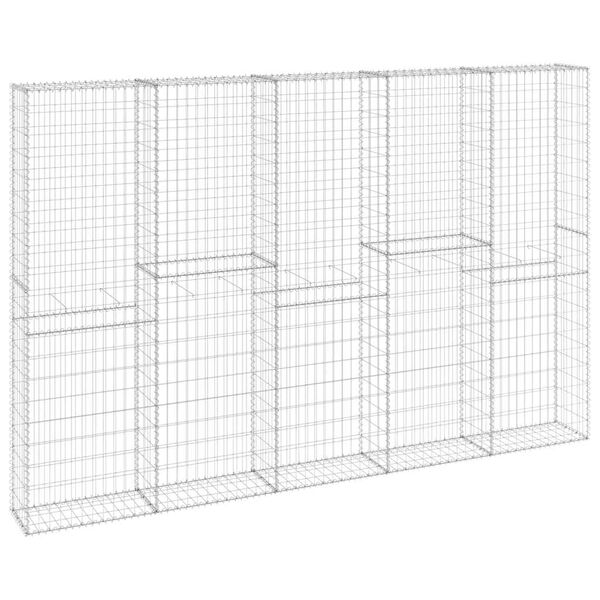 vidaXL gabions ar vāku, cinkots tērauds, 300x30x200 cm