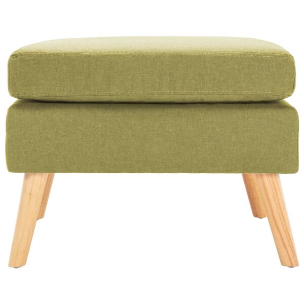 vidaXL kāju soliņš, zaļš audums