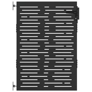 vidaXL dārza vārti, 85x150 cm, kortēna tērauds, kvadrātveida dizains