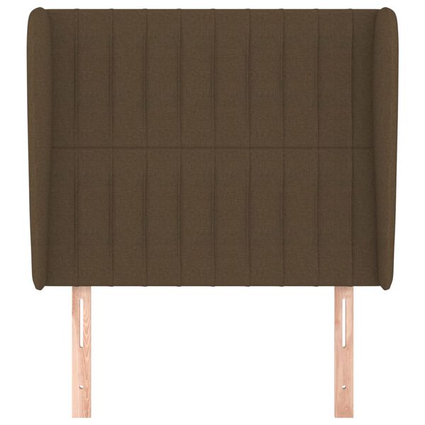 vidaXL galvgalis ar malām, 83x23x118/128 cm, tum&scaron;i brūns audums