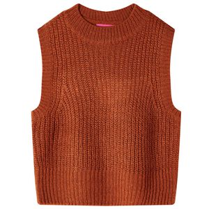 Bērnu veste, adīta, sarkanbrūna, 104