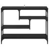 vidaXL Konsoles galds ar plauktu Melns ozolkoks 100 x 30 x 75 cm