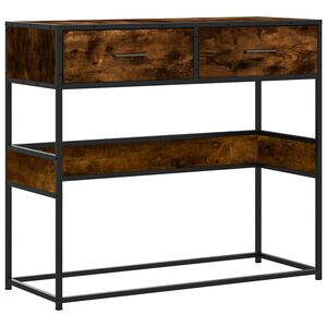 vidaXL konsoles galdiņ&scaron;, kvēpināta ozolkoka, 90x35x80 cm, koks