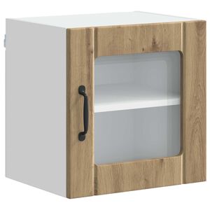 vidaXL Sienas stikla skapis LUCCA Artisan Ozols 40 x 31 x 40 cm