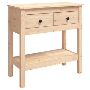 vidaXL konsoles galdiņ&scaron;, 75x35x75 cm, priedes masīvkoks
