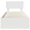 vidaXL Gultas rāmis Balts 100 x 200 cm Ciets priedes koks