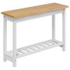 VidaXL Konsoles galds EKAI Balts 112 x 35 x 76 cm Priedes masīvkoks