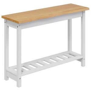VidaXL Konsoles galds EKAI Balts 112 x 35 x 76 cm Priedes masīvkoks