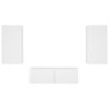 vidaXL TV sienas skapī&scaron;i ar LED, 3 gab., balti