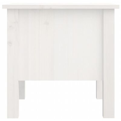 vidaXL galdiņš, balts, 40x40x39 cm, priedes masīvkoks