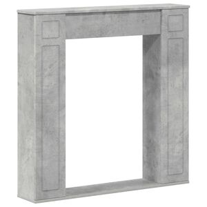 vidaXL Kamīna rāmis Betona pelēks 100 x 20 x 100 cm Inženierijas koks