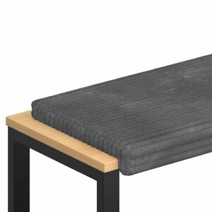 vidaXL Solspilvens Mīksts kordūrs Gai&scaron;i pelēka Dziļums 35 cm