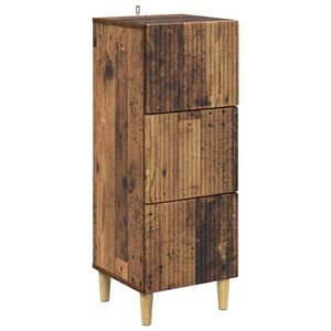 vidaXL Atvilktņu skapis Vecs koks 33 x 34,5 x 90 cm Inženierijas koks