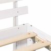 vidaXL Gultas rāmis Balts 90 x 190 cm Ciets priedes koks