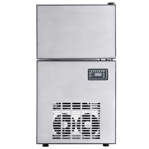 vidaXL Ledus kubu veidotājs Sudraba 43 x 40 x 71 cm Nerūsējo&scaron;s tērauds