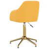 vidaXL grozāmi virtuves krēsli, 2 gab., dzeltens samts