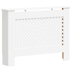 vidaXL radiatora pārsegs, balts, 112x19x81,5 cm, MDF