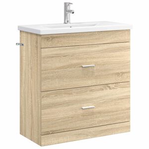 vidaXL Vannas istabas mēbeļu komplekts Sonomas ozols 81 x 40 x 84,5 cm