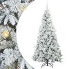 vidaXL Mākslīgā Saliekamā Ziemassvētku Egle Balts 180 cm PE un PVC