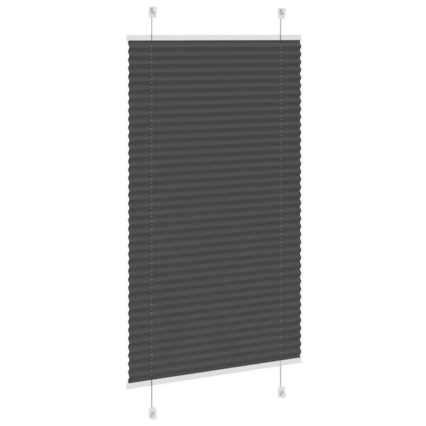 vidaXL kroku žalūzija melna 75x150 cm auduma platums 74,4 cm