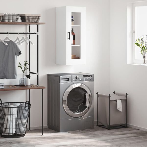 vidaXL sienas skapītis, 34,5x34x90 cm, balts