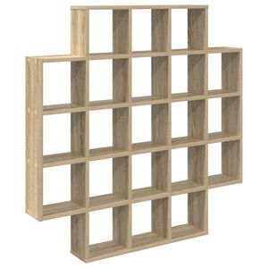 vidaXL Sienas plaukts Sonomas ozols 100 x 13 x 100 cm