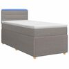 vidaXL Kontinentālā gulta ar matraci Pelēkbrūna 80 x 200 cm Audums