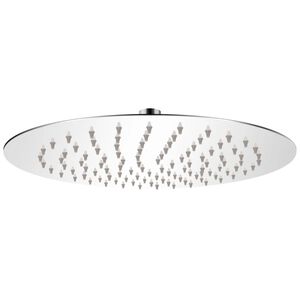 vidaXL lietus du&scaron;as galva, nerūsējo&scaron;ais tērauds, 25 cm, apaļa