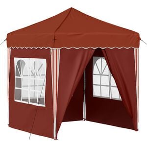 vidaXL Pop-up svinību teltis 195 x 195 x 245 cm Sarkanbrūns