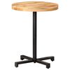 vidaXL bistro galds, &Oslash;60x76 cm, apaļ&scaron;, neapstrādāts mango koks