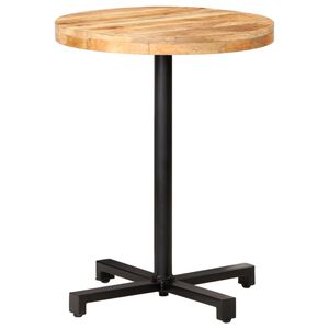 vidaXL bistro galds, &Oslash;60x76 cm, apaļ&scaron;, neapstrādāts mango koks