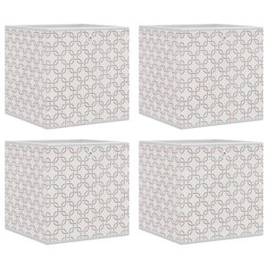 vidaXL salokāmas uzglabā&scaron;anas kastes 4 gab 32x32x32 cm neausts audums