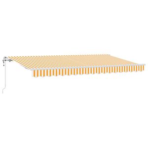 vidaXL Izvelkams jumtiņ&scaron; Dzeltena 350 x 200 cm audums