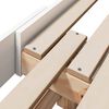 vidaXL Gultas rāmis Balts 80 x 200 cm Inženierijas koks