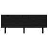 vidaXL gultas galvgalis, melns, 204x6x82,5 cm, priedes masīvkoks