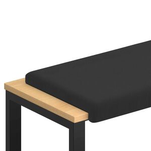vidaXL Solspilvens Tekstūrēts samts Melns Dziļums 35 cm