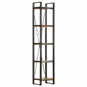 vidaXL grāmatu plaukts, 5 līmeņi, 40x30x180 cm, pārstrādāts masīvkoks