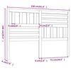 vidaXL gultas galvgalis, medus brūns, 156x4x100 cm, priedes masīvkoks