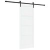 vidaXL Slīdo&scaron;ās durvis 78 x 202 cm Inženierijas koks Balta un melna