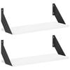 vidaXL Sienas plaukti 2 gab. Balts 50 x 20 x 17 cm