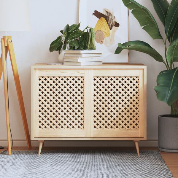 vidaXL skapja durvis, līstī&scaron;u dizains, 2 gab., 49,5x61,5 cm, priede